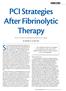 PCI Strategies After Fibrinolytic Therapy