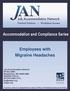 Accommodation and Compliance Series. Employees with Migraine Headaches