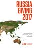 RUSSIA GIVING An overview of charitable giving in Russia