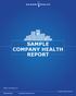 SAMPLE COMPANY HEALTH REPORT