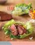 LEAN MATTERS. Chronicling Beef s Change from Gate to Plate. A Distinctive Public-Private Collaboration