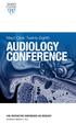 AUDIOLOGY CONFERENCE LIVE INTERACTIVE CONFERENCE VIA WEBCAST