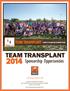 Sponsorship Opportunities TEAM TRANSPLANT CHARITY CYCLING AND RUNNING TEAM