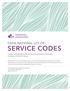 SERVICE CODES. Prepared and Published by The Canadian Dental Hygienists Association First Edition Edition