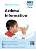 Information for you Asthma Information