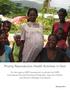 Priority Reproductive Health Activities in Haiti