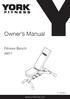 Owner s Manual. Fitness Bench.