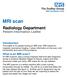 MRI scan. Radiology Department Patient Information Leaflet