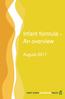Infant formula. An overview. August First Steps Nutrition Trust Infant formula An overview. August 2017 page 1