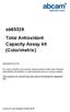 ab65329 Total Antioxidant Capacity Assay kit (Colorimetric)