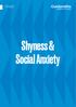 Student Advice and Wellbeing. Shyness & Social Anxiety