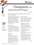 Chiropractic Care. and the Silver&Fit Program. Plan C01. What s not covered. Limitations and exclusions. Chiropractic care.