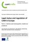 Legal status and regulation of CAM in Europe
