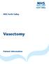 NHS Forth Valley. Vasectomy. Patient Information