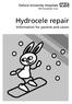 Hydrocele repair. Information for parents and carers