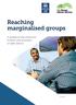 Reaching marginalised groups. A guidance document for funders and providers of debt advice