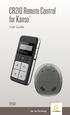 CR210 Remote Control for Kanso User Guide