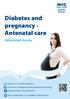 Diabetes and pregnancy - Antenatal care