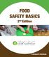 FOOD SAFETY BASICS. 2 nd Edition. Patricipant s Workbook