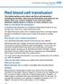 Red blood cell transfusion