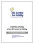STEPPING STONES at the BC Centre for Ability Parent/Caregiver Handbook