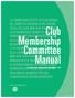 Club Membership Committee Manual