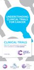 Understanding clinical trials for cancer
