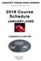 2018 Course Schedule