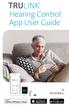 Hearing Control App User Guide