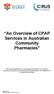 An Overview of CPAP Services in Australian Community Pharmacies