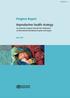 Progress Report Reproductive health strategy