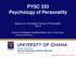 PYSC 333 Psychology of Personality