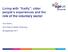 Living with frailty : older people s experiences and the role of the voluntary sector
