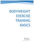 BODYWEIGHT EXERCISE TRAINING BASICS