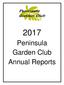 Peninsula Garden Club Annual Reports