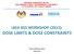 IAEA BSS WORKSHOP (2012): DOSE LIMITS & DOSE CONSTRAINTS