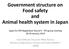 Government structure on Food safety and Animal health system in Japan
