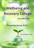 Wellbeing and Recovery College