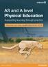 AS and A level Physical Education