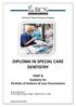 DIPLOMA IN SPECIAL CARE DENTISTRY