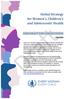 Global Strategy for Women s, Children s and Adolescents Health