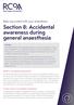 Section 8: Accidental awareness during general anaesthesia