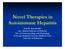 Novel Therapies in Autoimmune Hepatitis