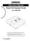 Instruction Manual Body Fat Analyzer Scale