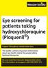 Eye screening for patients taking hydroxychloroquine (Plaquenil )