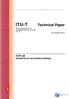 ITU-T. Technical Paper. FSTP-AM Guidelines for accessible meetings. (23 October 2015)