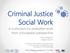 Criminal Justice Social Work