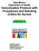 Immunization Protocol with Procedures and Standing Orders for Nurses