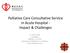 Palliative Care Consultative Service in Acute Hospital - Impact & Challenges