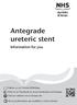 Antegrade ureteric stent